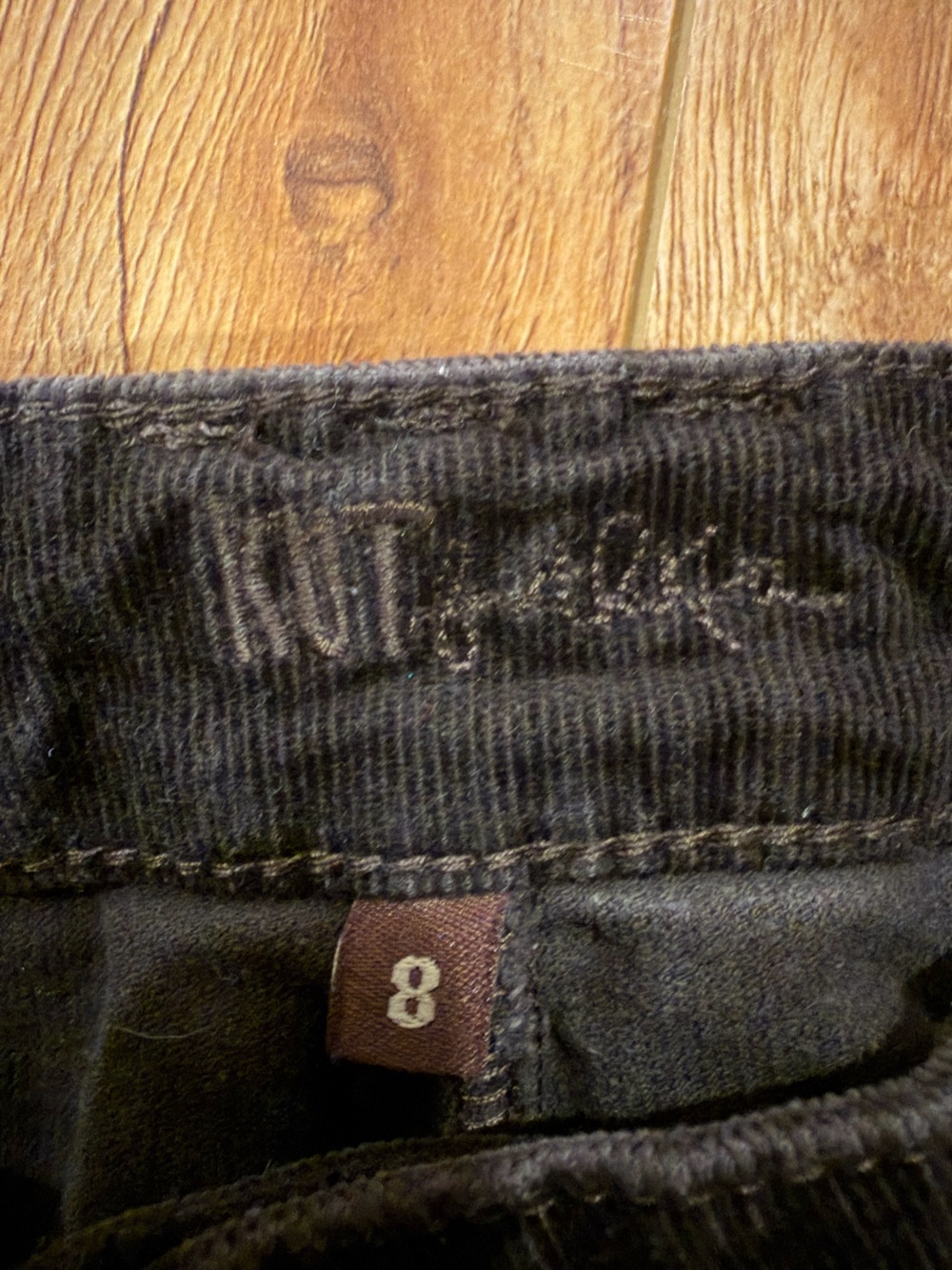 KUT from the Kloth Karen Bootcut Corduroy Pants Dark Brown Size 8 - Picture 2 of 4